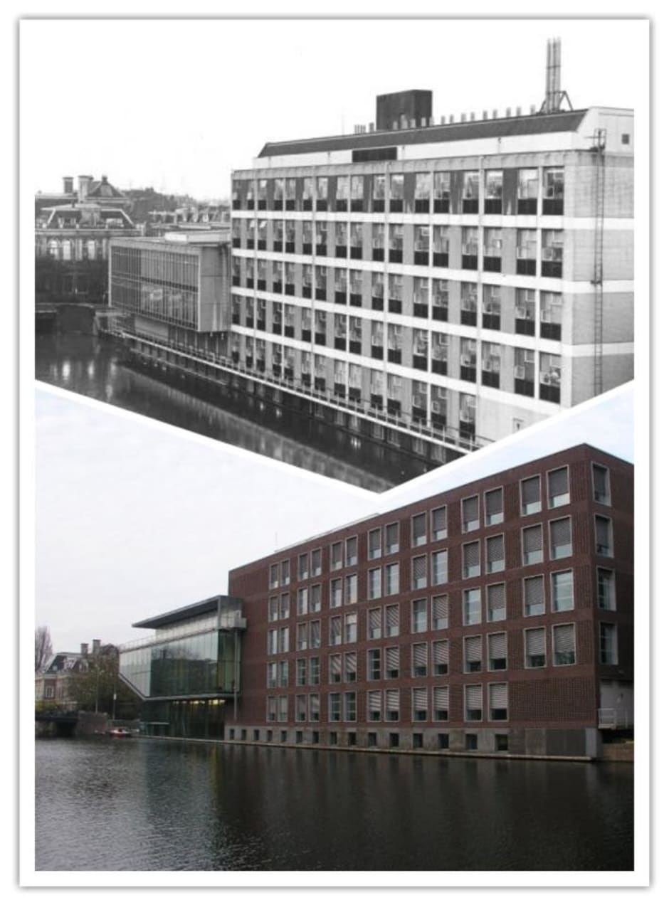 B.C.P Janseninstituut (boven) en gebouw M (onder) van Benthem Crouwel Architecten.